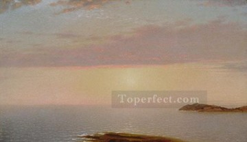  Sol Arte - Puesta de sol Luminismo paisaje marino John Frederick Kensett